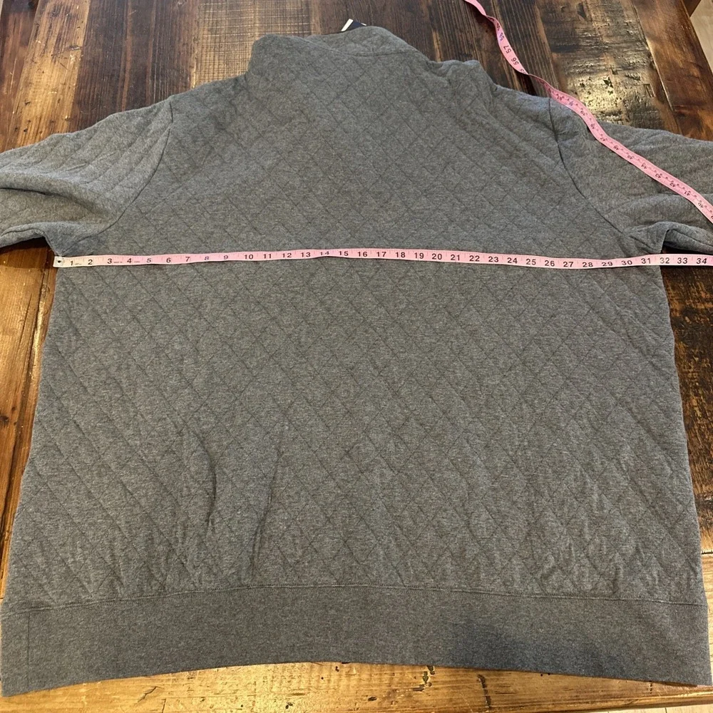 NEW Polo Ralph Lauren Men Quilted Knit Jersey Pullover 4XLT Snap Button Gray NWT